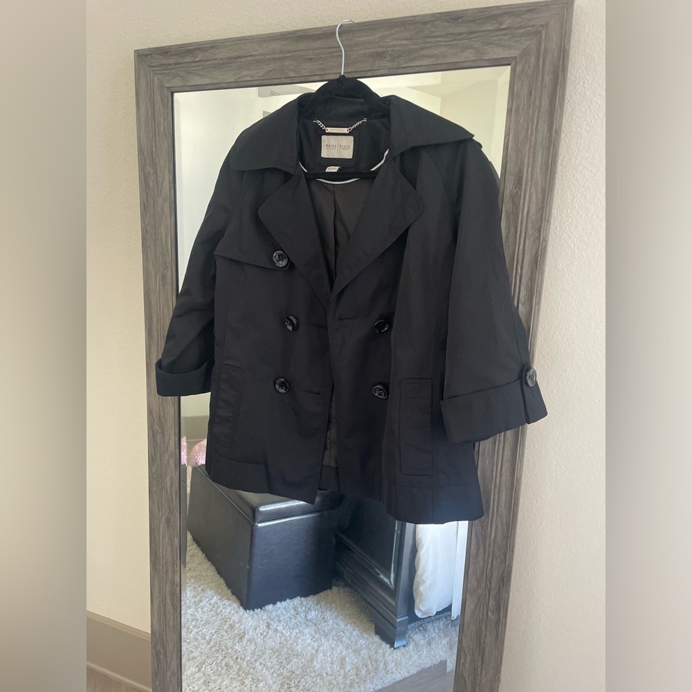 White House Black Market Black Double-Breasted Blazer